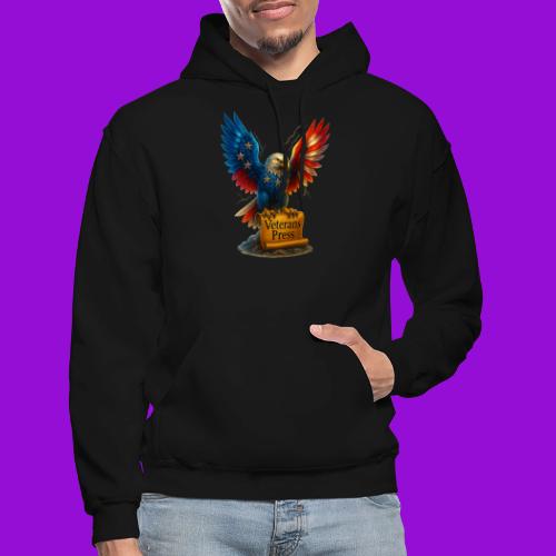 Veterans Press & Bald Eagle Flag 2 Print Set - Gildan Heavy Blend Adult Hoodie