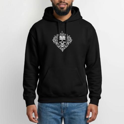 Gothic Filigree Skull - Gildan Heavy Blend Adult Hoodie