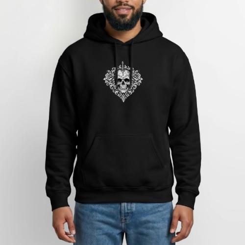 Gothic Filigree Skull - Heavyweight Unisex Hoodie by Gildan