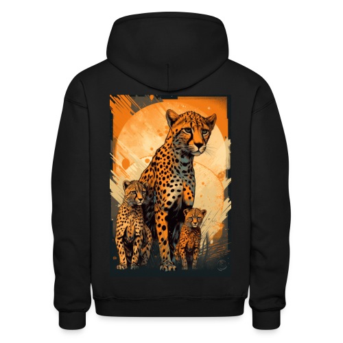 Cheetah Family #5 - Gildan Heavy Blend Adult Hoodie