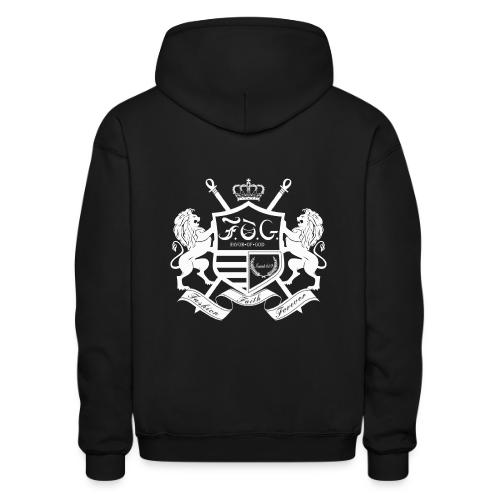 Royal Lion Shield Crest - Gildan Heavy Blend Adult Hoodie