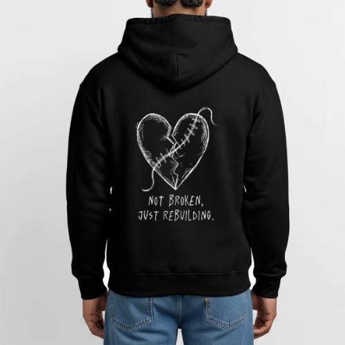 Not Broken Just Rebuilding Hoodie | Healing Heart - Gildan Heavy Blend Adult Hoodie