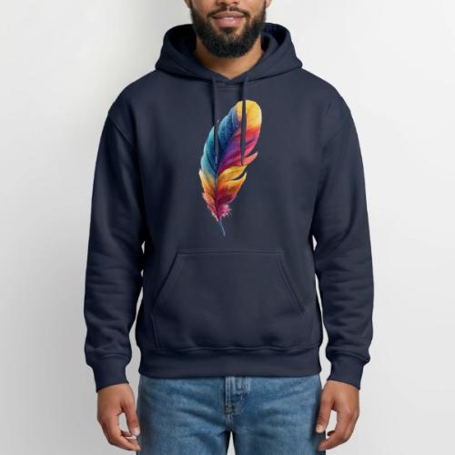 Rainbow Flight Feather - Gildan Heavy Blend Adult Hoodie