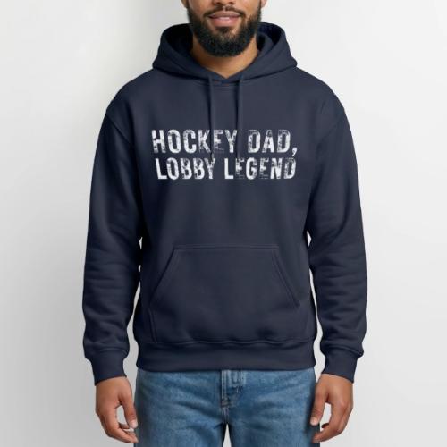 HOCKEY DAD, LOBBY LEGEND - Gildan Heavy Blend Adult Hoodie