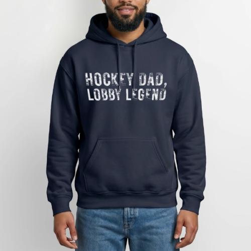 HOCKEY DAD, LOBBY LEGEND - Heavyweight Unisex Hoodie by Gildan