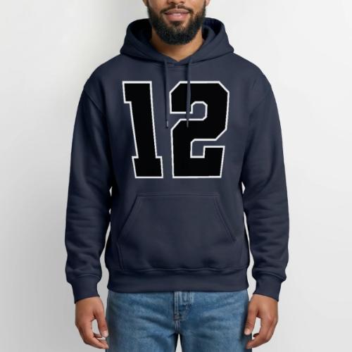 Varsity Number 12 Sports Design - Gildan Heavy Blend Adult Hoodie