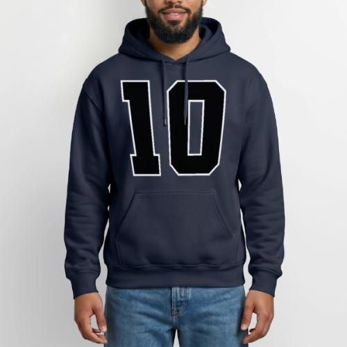 Varsity Number 10 Athletic Design - Heavyweight Unisex Hoodie by Gildan