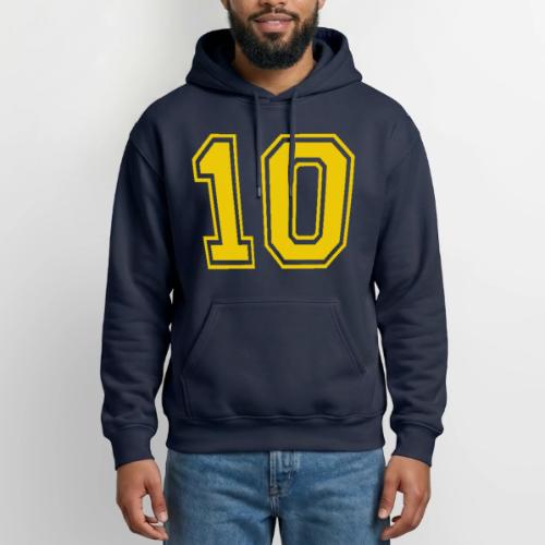 Number 10 in a classic athletic collegiate font - Gildan Heavy Blend Adult Hoodie
