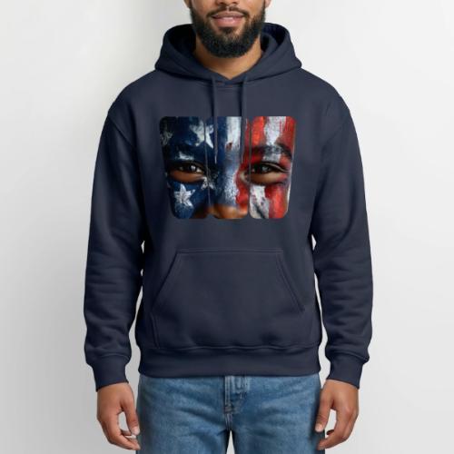 USA: Three Panels of Pride - Gildan Heavy Blend Adult Hoodie