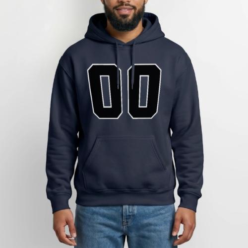 Varsity 00 Athletic Number Design - Heavyweight Unisex Hoodie by Gildan