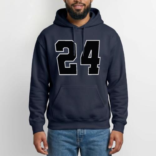 Varsity Number 24 College Font - Heavyweight Unisex Hoodie by Gildan