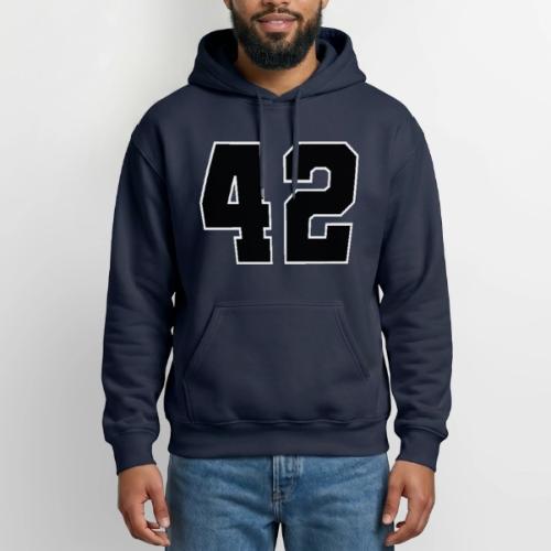 Varsity Number 42 Sports Style - Heavyweight Unisex Hoodie by Gildan