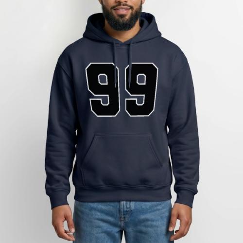 Varsity Number 99 Athletic Font - Gildan Heavy Blend Adult Hoodie