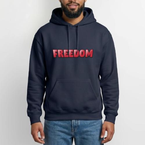 Freedom Bold 3D Word Art Design - Heavyweight Unisex Hoodie by Gildan