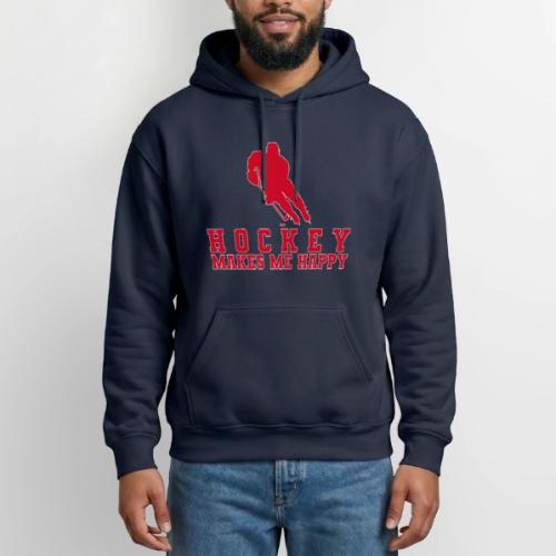 Hockey makes me happy - Gildan Heavy Blend Adult Hoodie