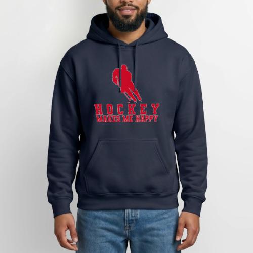 Hockey makes me happy - Heavyweight Unisex Hoodie by Gildan