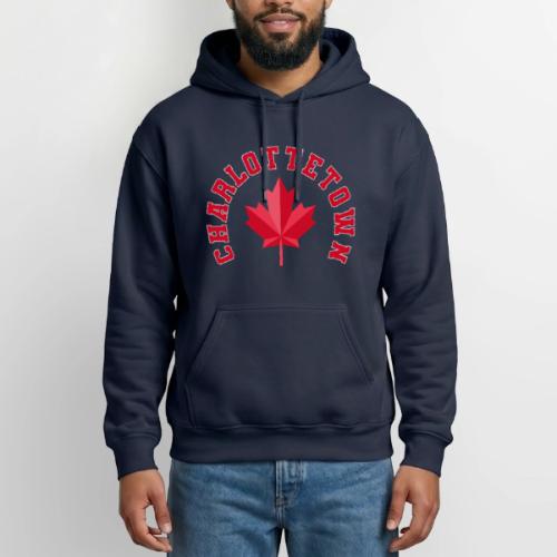 Charlottetown with maple leaf - Heavyweight Unisex Hoodie by Gildan