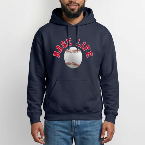 Baseball: Base Life Vibes - Gildan Heavy Blend Adult Hoodie