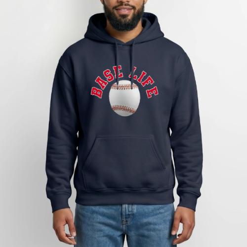 Baseball: Base Life Vibes - Heavyweight Unisex Hoodie by Gildan