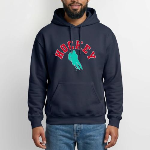 Hockey Player Silhouette - Heavyweight Unisex Hoodie by Gildan