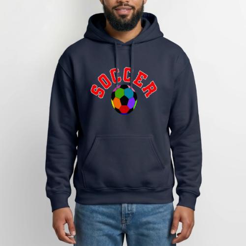 Soccer: Colorful Kick - Gildan Heavy Blend Adult Hoodie