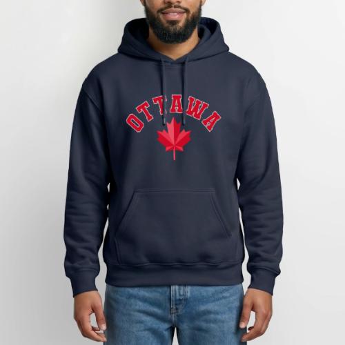 Ottawa with maple leaf - Heavyweight Unisex Hoodie by Gildan