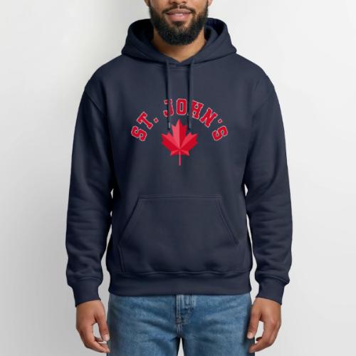 St. John's with maple leaf - Gildan Heavy Blend Adult Hoodie