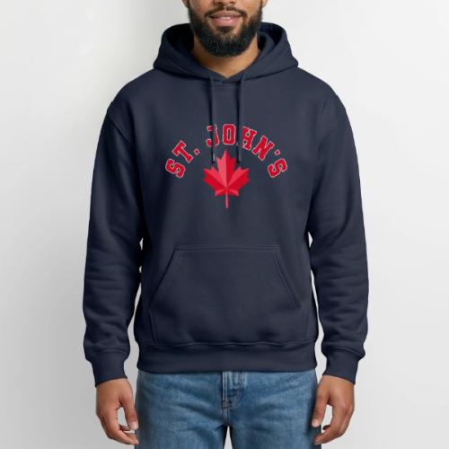 St. John's with maple leaf - Heavyweight Unisex Hoodie by Gildan