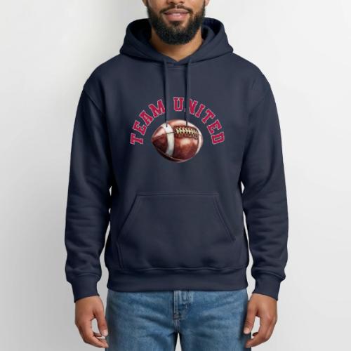 Team United American Football Design - Gildan Heavy Blend Adult Hoodie
