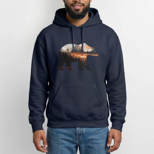 Canada Bear: fiery tones - Heavyweight Unisex Hoodie by Gildan