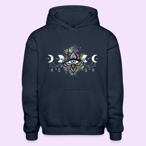 Third Eye Mandala - Moon Cycle Design - Gildan Heavy Blend Adult Hoodie