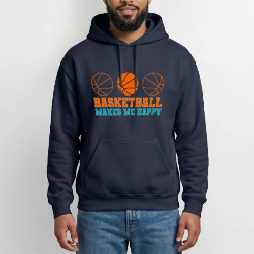 Basketball makes me happy - Heavyweight Unisex Hoodie by Gildan