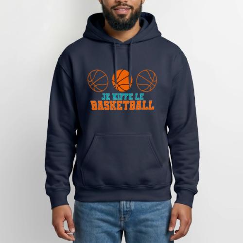 I love basketball - Heavyweight Unisex Hoodie by Gildan