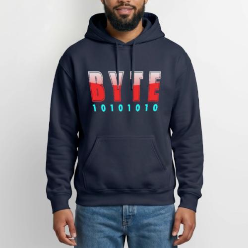 BYTE Binary Code Design - Heavyweight Unisex Hoodie by Gildan