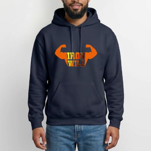 Bodybuilding: Iron Will Power - Heavyweight Unisex Hoodie by Gildan