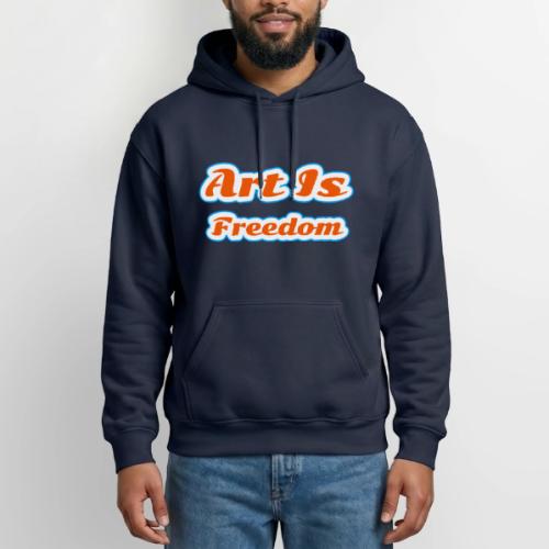 Art Is Freedom — Creative Expression Script - Gildan Heavy Blend Adult Hoodie