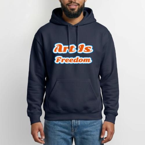 Art Is Freedom — Creative Expression Script - Heavyweight Unisex Hoodie by Gildan