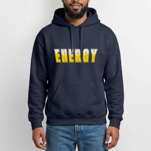 ENERGY Electric Yellow Power Word Design - Heavyweight Unisex Hoodie by Gildan