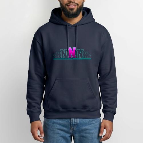 Letter N – Capital Varsity Alphabet Monogram - Heavyweight Unisex Hoodie by Gildan