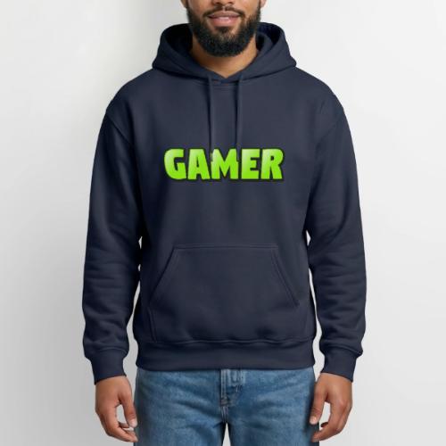 Gamer Neon Green Gaming Logo Design - Gildan Heavy Blend Adult Hoodie