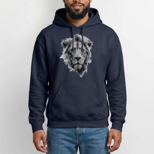 Lion: Monochrome King - Gildan Heavy Blend Adult Hoodie
