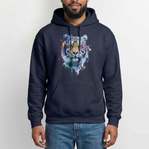 Splash-Art Tiger Face - Gildan Heavy Blend Adult Hoodie