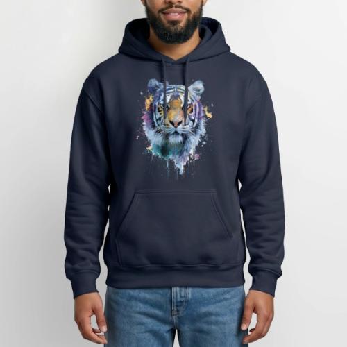 Splash-Art Tiger Face - Heavyweight Unisex Hoodie by Gildan