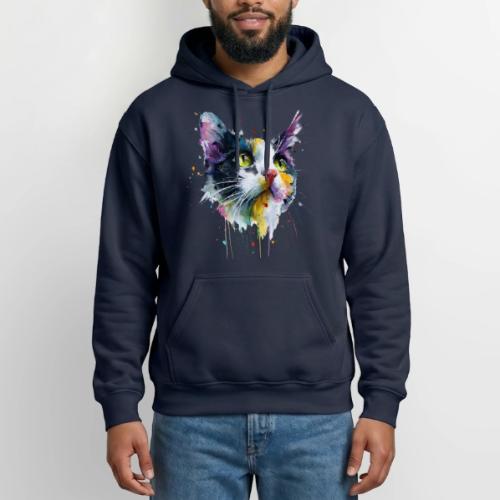 Cat: Painted Purr Expression - Gildan Heavy Blend Adult Hoodie