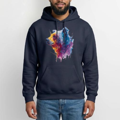 Watercolor Bear Portrait - Heavyweight Unisex Hoodie by Gildan