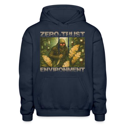 ZERO-TRUST (light lettering) - Gildan Heavy Blend Adult Hoodie