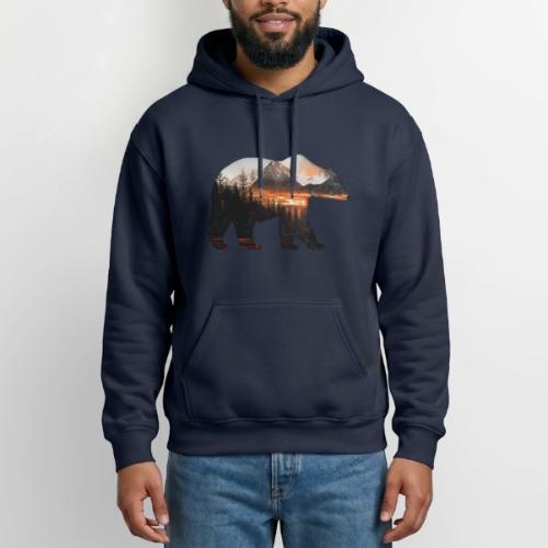 Canada Bear: fiery tones - Heavyweight Unisex Hoodie by Gildan