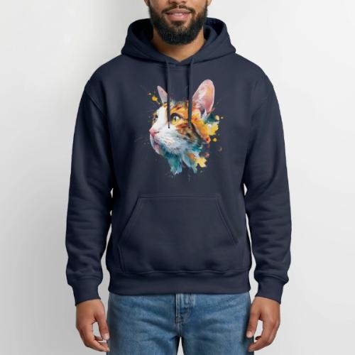 Cat: Feline Ink Burst - Heavyweight Unisex Hoodie by Gildan