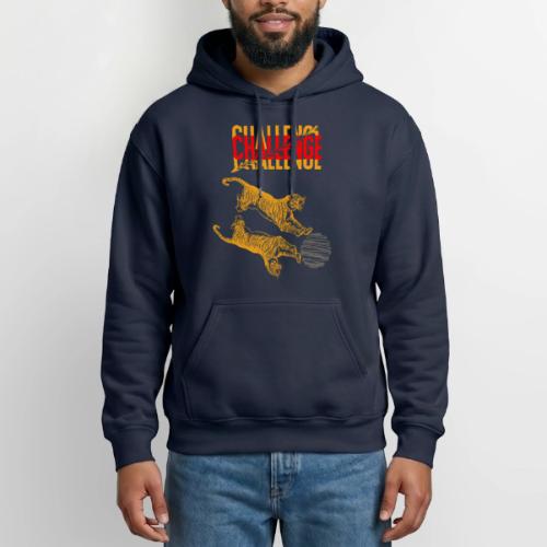 Double tiger fashion, jungle feline animals. - Heavyweight Unisex Hoodie by Gildan
