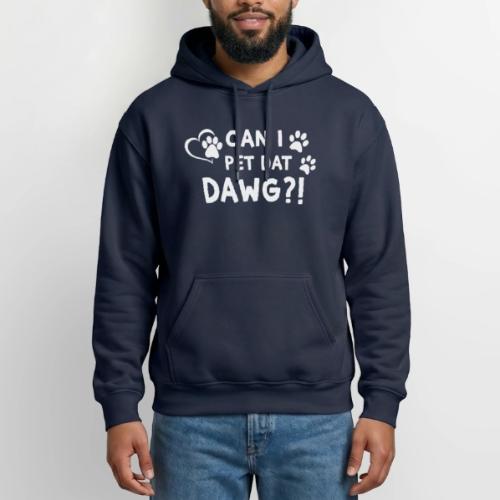 Can I Pet Dat Dawg Funny Meme Tee - Gildan Heavy Blend Adult Hoodie